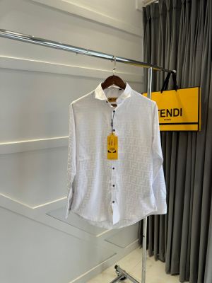 Fend_ipremium imported embossed shirt white 1778i