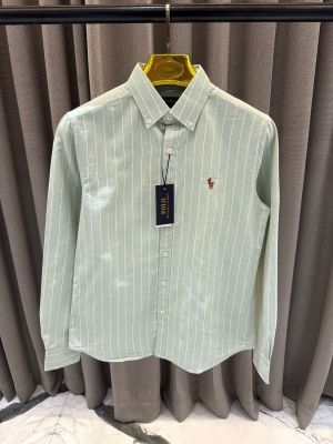 Ralph_Lauren Chest Logo Lining Full Sleeves Shirt Pista Green
