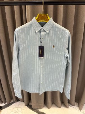 Ralph_Lauren Chest Logo Lining Full Sleeves Shirt Turquoise Blue