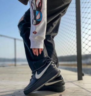 Nik_e  airforce 1 x ambush BLACK WHITE Men Shoes