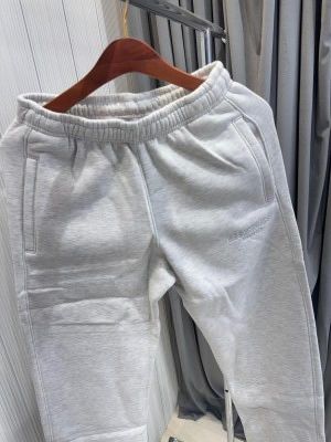 Essentia l Premium Fleece Cotton Track Pants Light Grey 2392