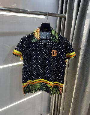 D&G Black Printed Imported Half Shirt