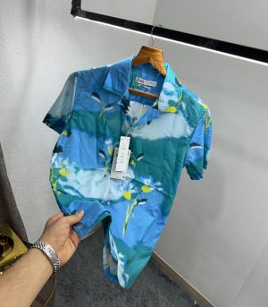 Zar a Sky Blue Printed Premium Half Shirt