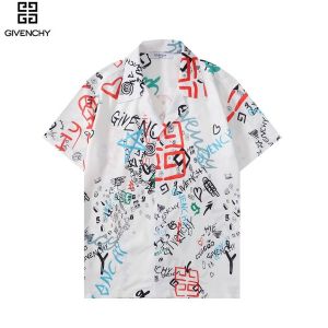 Givenchy White Printed Imported Half Shirt