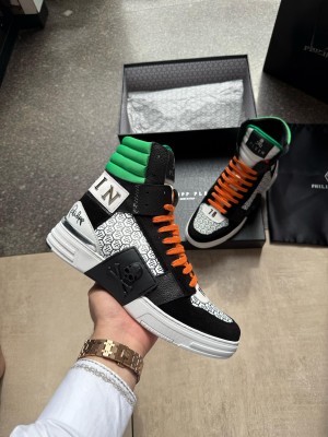 Philippee Plan Multi Leather High To Sneakers