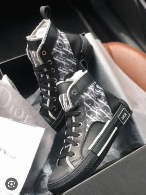 Dio_r B23 High Top Oblique Black Men Shoes