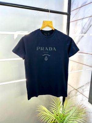 Prad a Navy Imported Embossed Print Premium Round Neck T-shirt F2720-NY