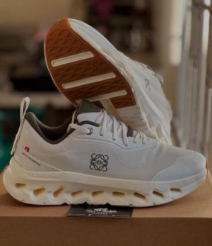 Loewe X On Cloud White Olive Running Shoes