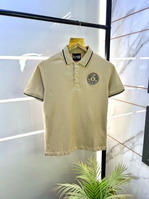 Versace Beige Imported Collar Neck Premium Polo T-shirt F2635-BE2