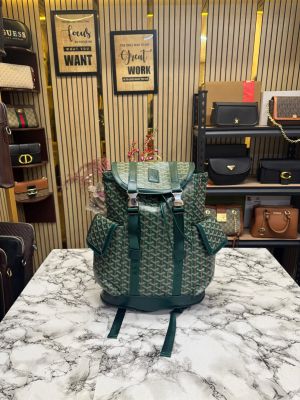 Goyard Alpin Backpack In Goyardian Pattern  Premium Quality (Green)