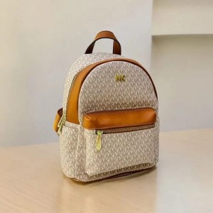MICHAEL_KORS JACQUARD BAGPACK WITH DUST BAG (BIEGE BROWN)