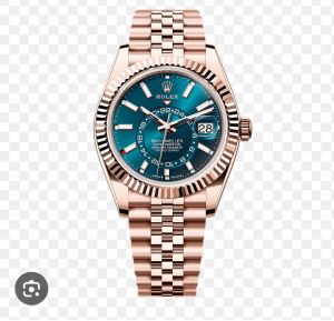 ROLEEX SKY DWELLWER rose gold Rama green premium quality watch 003