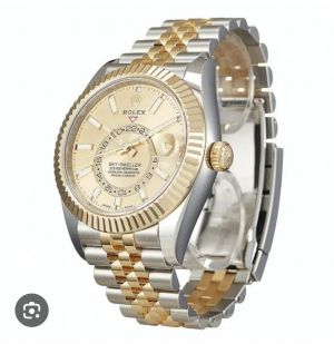 ROLEEX SKY DWELLWER champion gold dial two tone premium quality watch 003