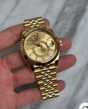 ROLEEX SKY DWELLWER yellow gold dial premium quality watch 003