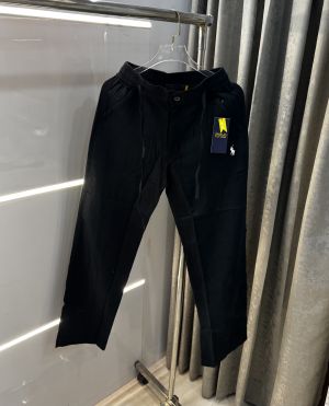 Ralph  Lauren Black Premium Linen TrackPant