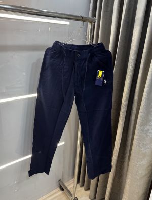 Ralph  Lauren Navy Blue Premium Linen TrackPant