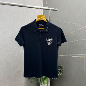 Lacost_e Navy Blue Premium Polo Neck Tshirt 465
