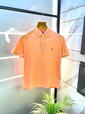 Tommy_Hilfiger Orange Polo Premium Collar Neck T-shirt F2645-OR