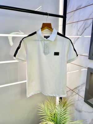 Balmai n Paris White Polo Premium Collar Neck T-shirt F2597-WH