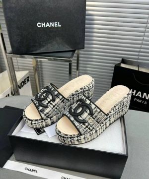 Chanel_Embroidery_Leather_Wool_Black_CC_Heel_Wedge_Sandals_With_OG_Box_Dust_Bag_&_Carry_Bag_9816-3_Black
