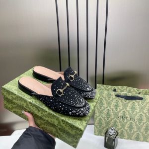 Gucci_PrinceTown_Horsebit_Black_Sparkle_Loafers_Mule_For_Women_Wid_OG_Box_&_Carry_Bag