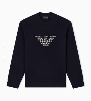 Emporio Arman i Navy Blue Embroidery Logo Imported Premium Sweatshirt 