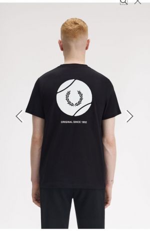 Fredperry Black Back Print Imported T-Shirt