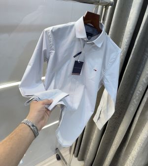 Tommy  Hilfiger Light Grey Embroidery Logo Classic Shirt