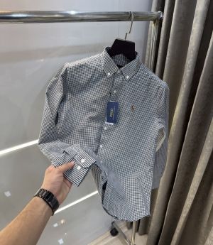 Ralph  Lauren Black Small Checks Premium Classic Shirt