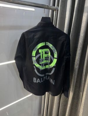 Balmai n Paris Black Green Back Print Premium Classic Shirt 002