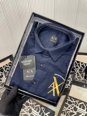 Arman i Exhange Premium Imported Shirt With Og Box n Carry Bag Navy 2357