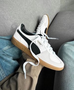 Pum_a Palermo White Black Men Shoes