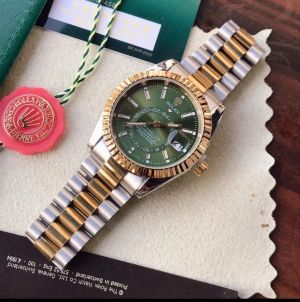 ROLEEX SKYDWELLER silver GOLD green dial 003 stainless steel