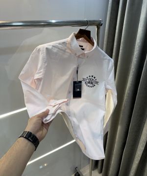 Tommy  Hilfiger Pink Embroidery Work Classic Shirt