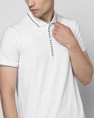 Arman i Exchange White Logo Print Premium Polo T-Shirt SALE OFFER  (586)