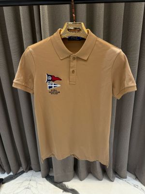 Ralph_Lauren Chest Logo Polo T-shirt Light Brown 