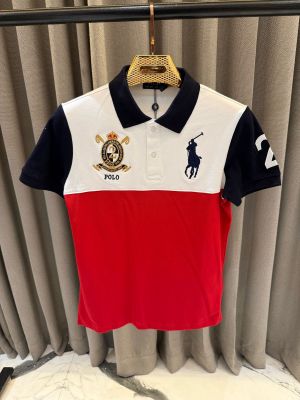 Ralph_Lauren Chest Logo Polo T-shirt Red White 