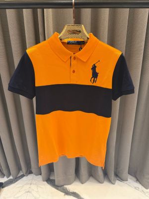 Ralph_Lauren Chest Logo Polo T-shirt Orange Black