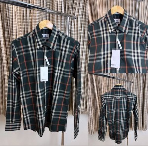 Burberr y Checks Premium Shirt Olive 408