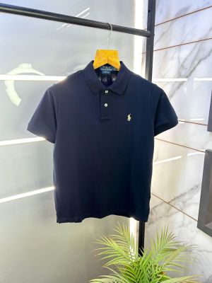 Ralph_Lauren Polo Navy Premium Collar Neck T-shirt F2644-NY
