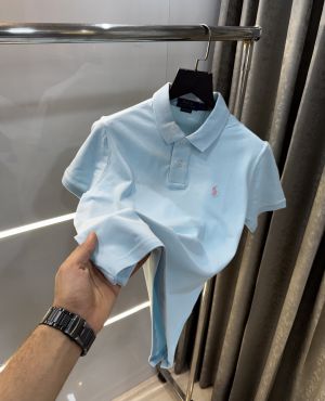 Ralph  Lauren Sky Blue Embroidery Logo Classic Polo T-Shirt