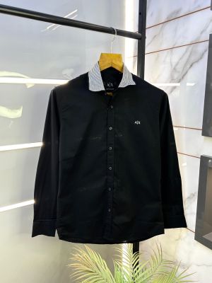 Arman_i Exchange Black Oxford Lycra Premium Shirt F2611-BL