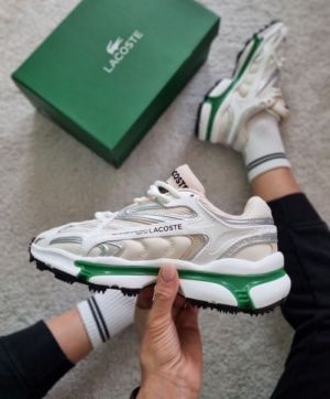 Lacost_e L003 White Green Sneakers Men Shoes