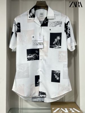 Zar_a Turkey Imported Very Premium Designer Half Shirt With Brand Box