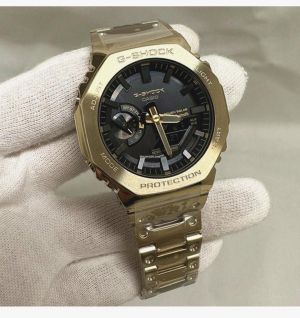 CASIO GSHOCK B2100 METAL GOLD BLACK DIAL 308