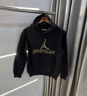 Air Jordan Black Embroidery Logo Imported Hoodie Air Jordan Black Embroidery Logo Imported Hoodie