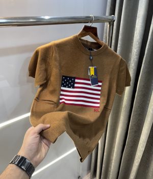 Ralph  Lauren Brown Premium Knitted T-Shirt