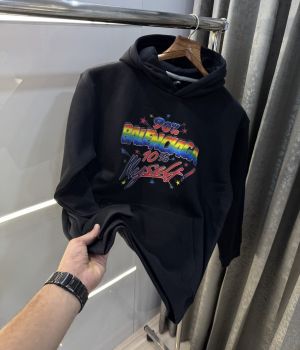Balenciaga Black Logo Print Imported Premium Hoodie