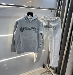 HoodRich Grey Embroidery Logo Imported Tracksuit 