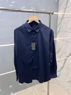Arman i Exchange Embroidery Logo Stretchable Fabric Shirt With Brand Box Packing Navy sale offer 952